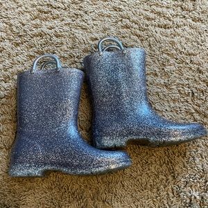 Glitter rain boots